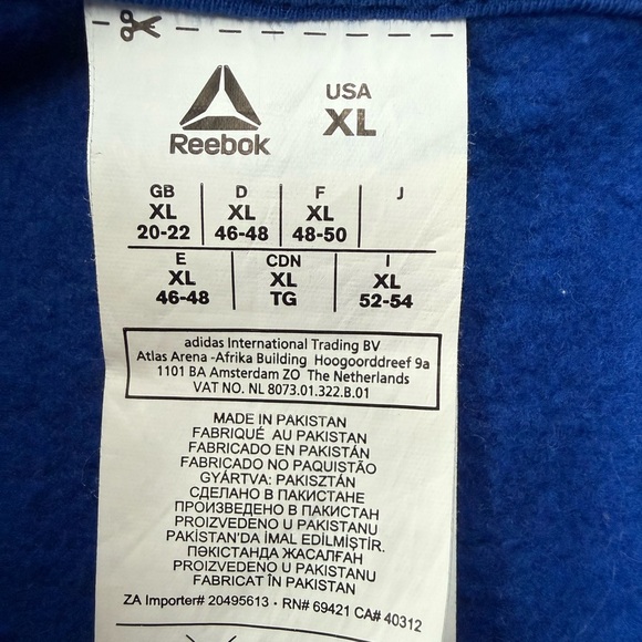 Reebok Women’s  Blue and Green Colorblock Cover-Up hoodie EUC Size XL - Picture 6 of 8